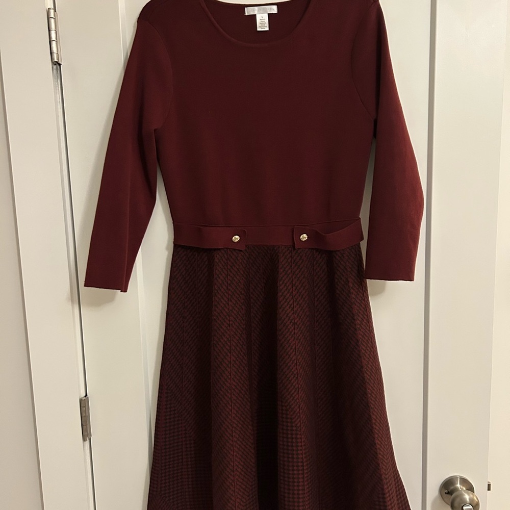 Elegant Burgundy Dress